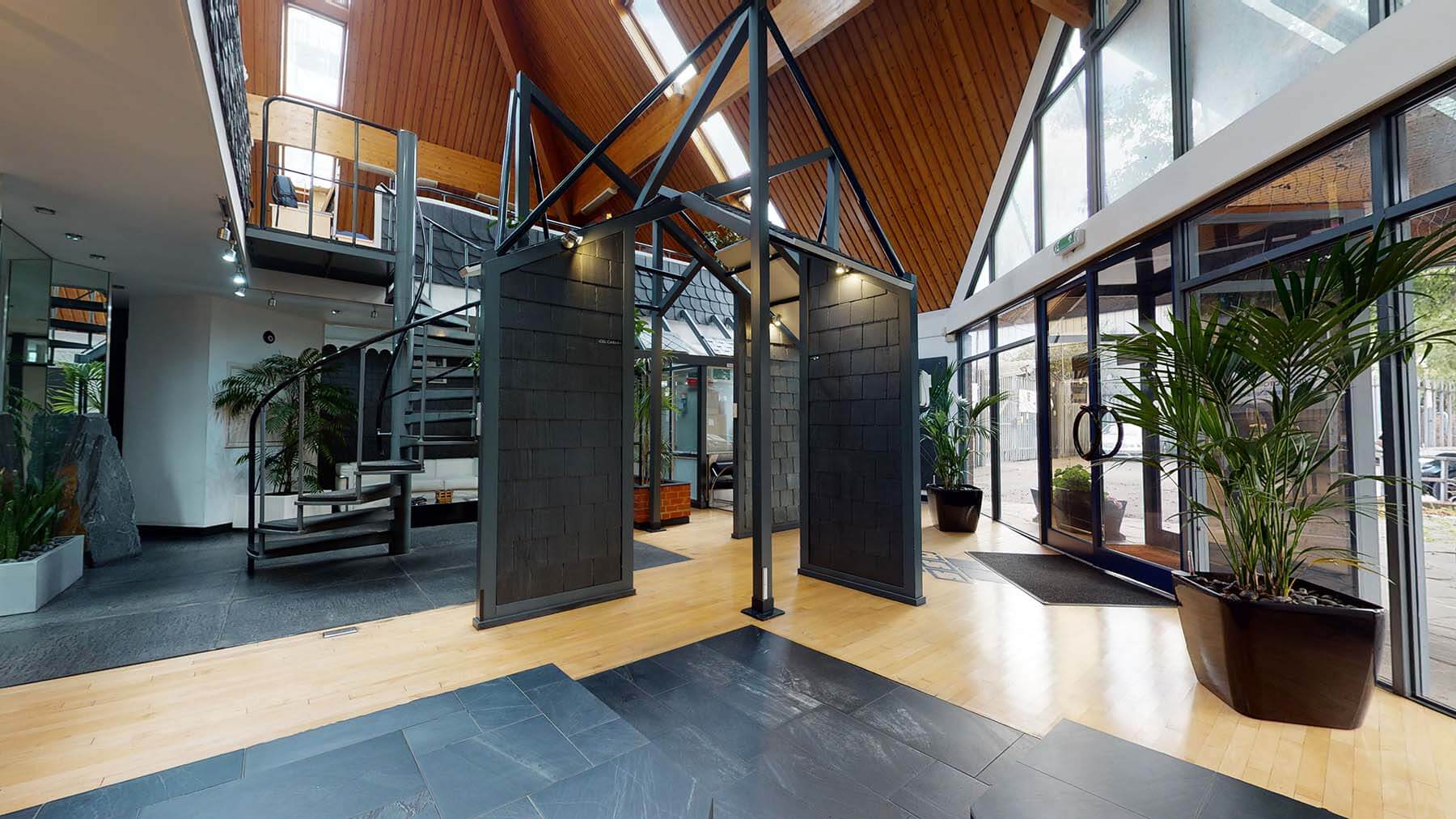 slate tiles in showroom