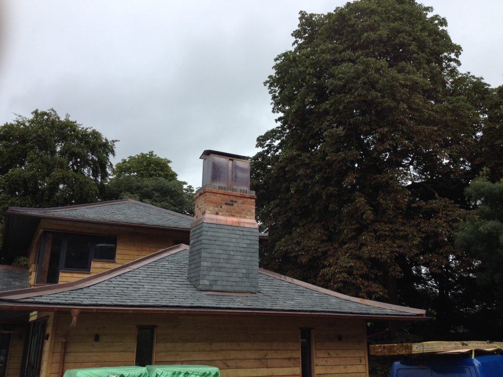 summer house slate tiled roof