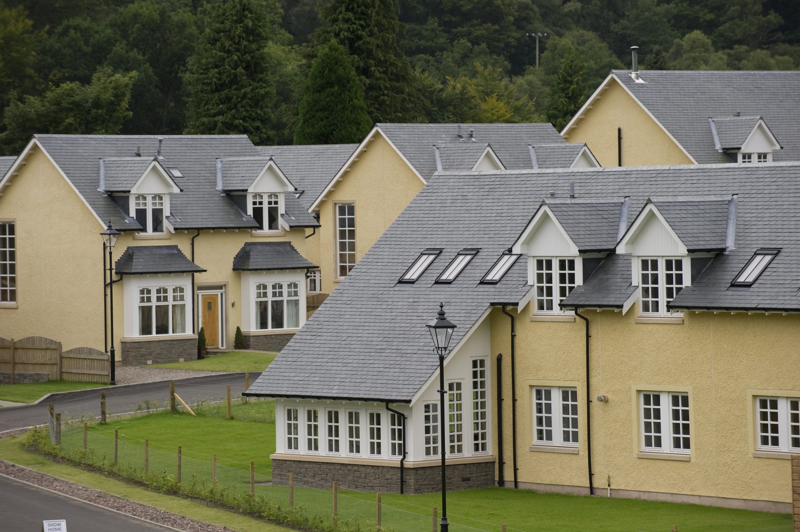 Riverstone roofs on St. Fillan's Showhouse