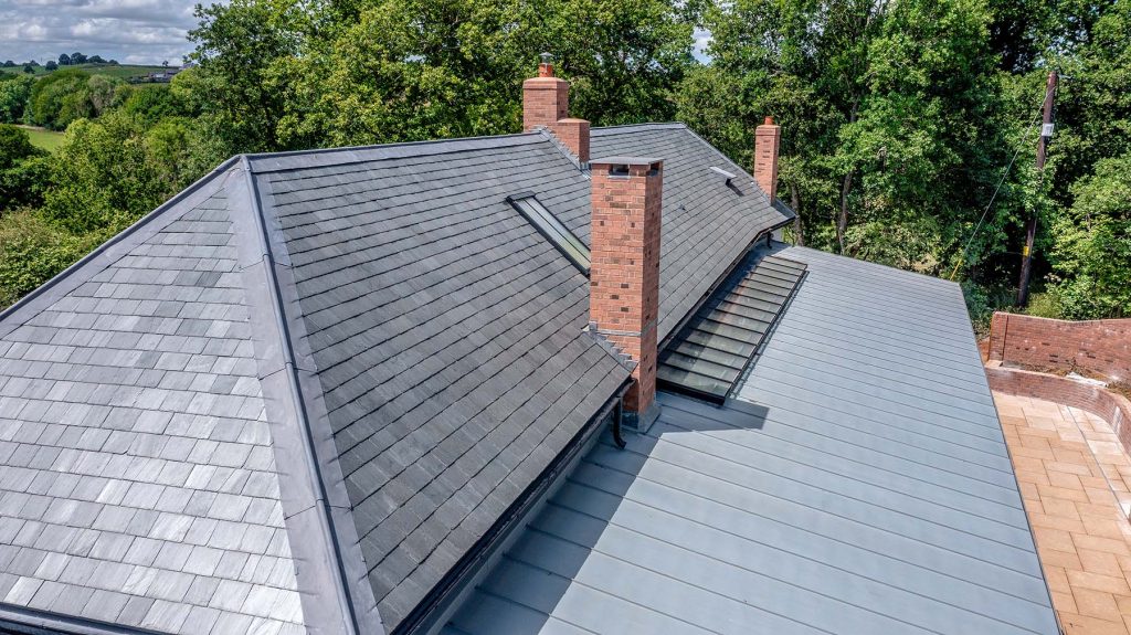 grey tiled roof