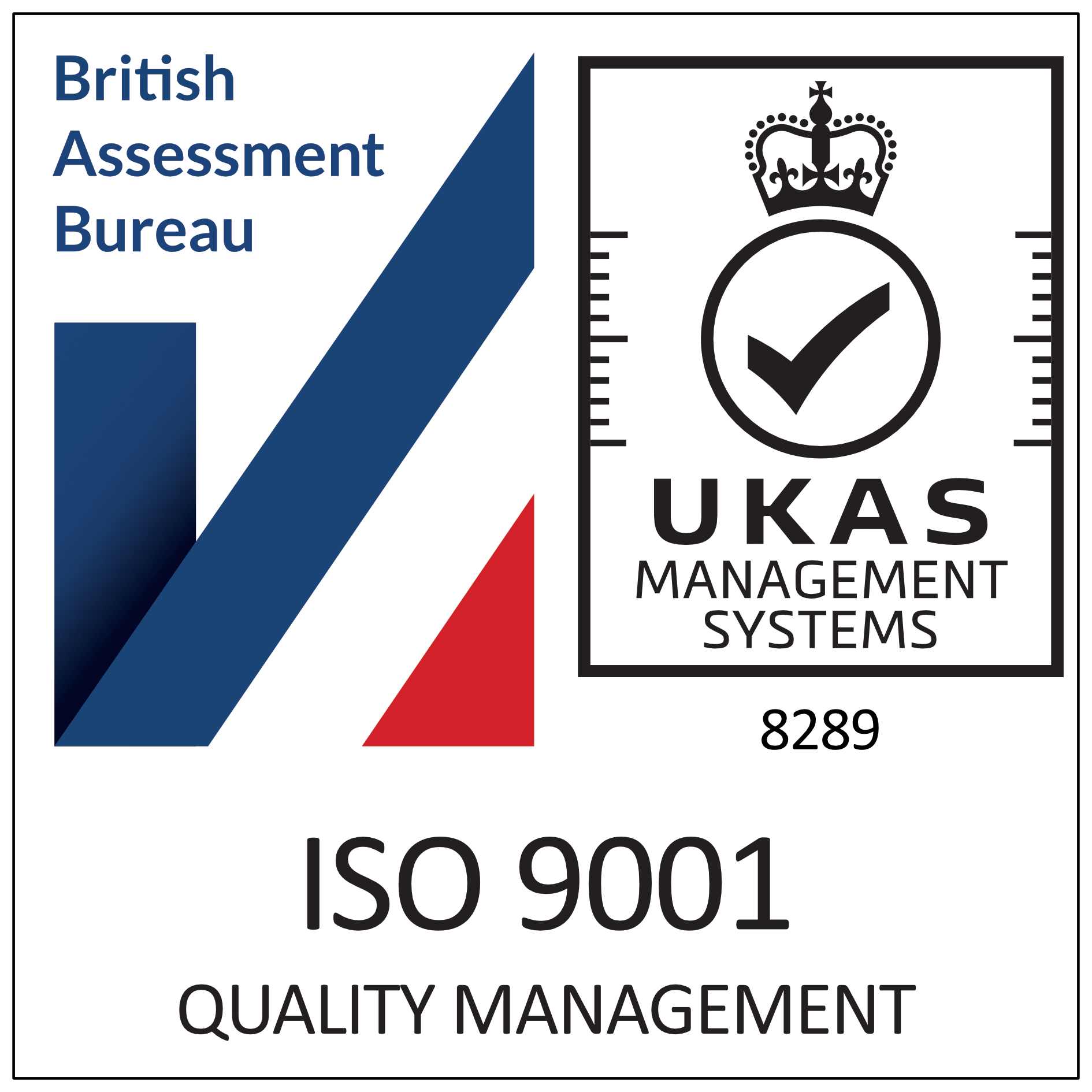 British Assessment Bureau ISO 9001 Certification Badges