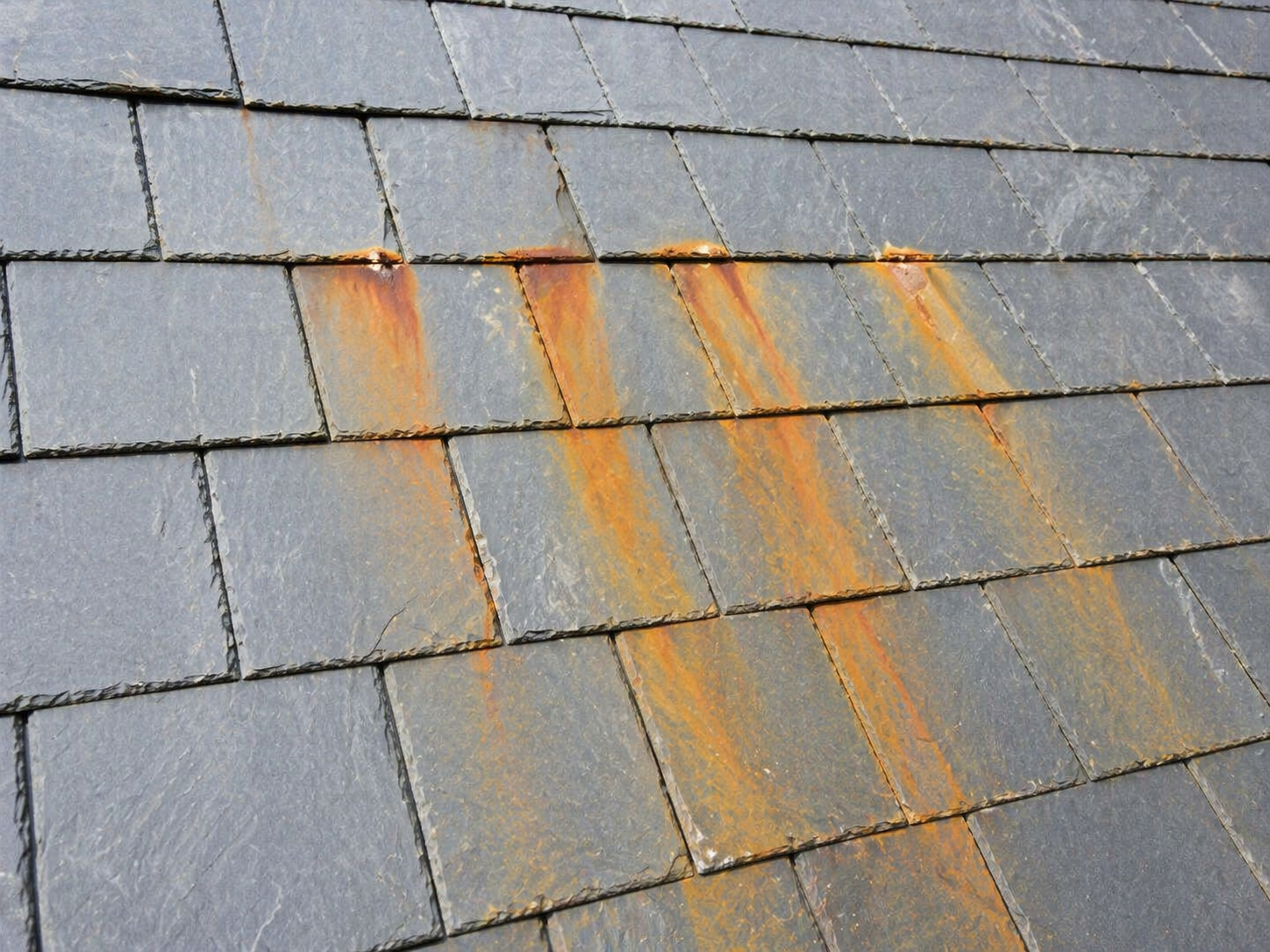 Pyrite on roof slates